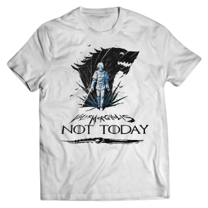 Valar Morghulis Arya Stark Not Today Game of Thrones Shirt 11 oz. White Mug