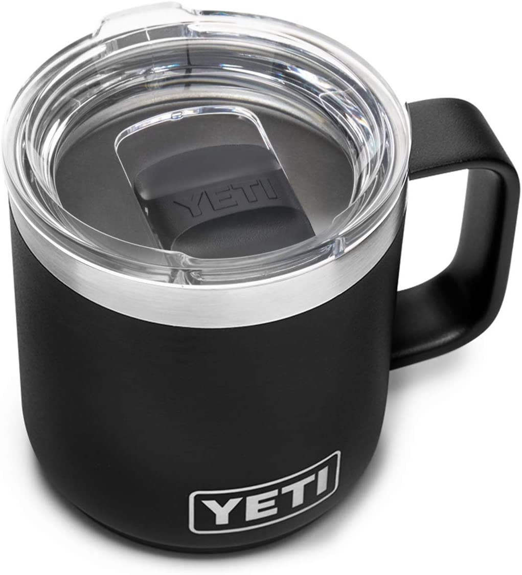 YETI Rambler 10 oz Stackable Mug, Vacuum Insulated, Stainless Steel with MagSlider Lid, Black