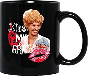 N/ Kiss My Grits Flo Alice South Cowboy 80s 70s Grease Funny Coffee Mug for Women and Men Tea Cups