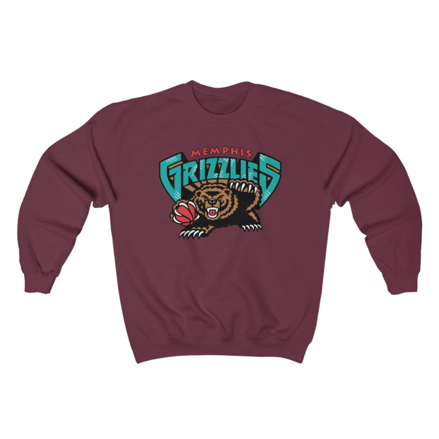 Memphis Sweatshirt, Vintage Memphis Sweatshirt, Memphis Hoodie, Memphis fan Shirt, sweatshirt Maroon