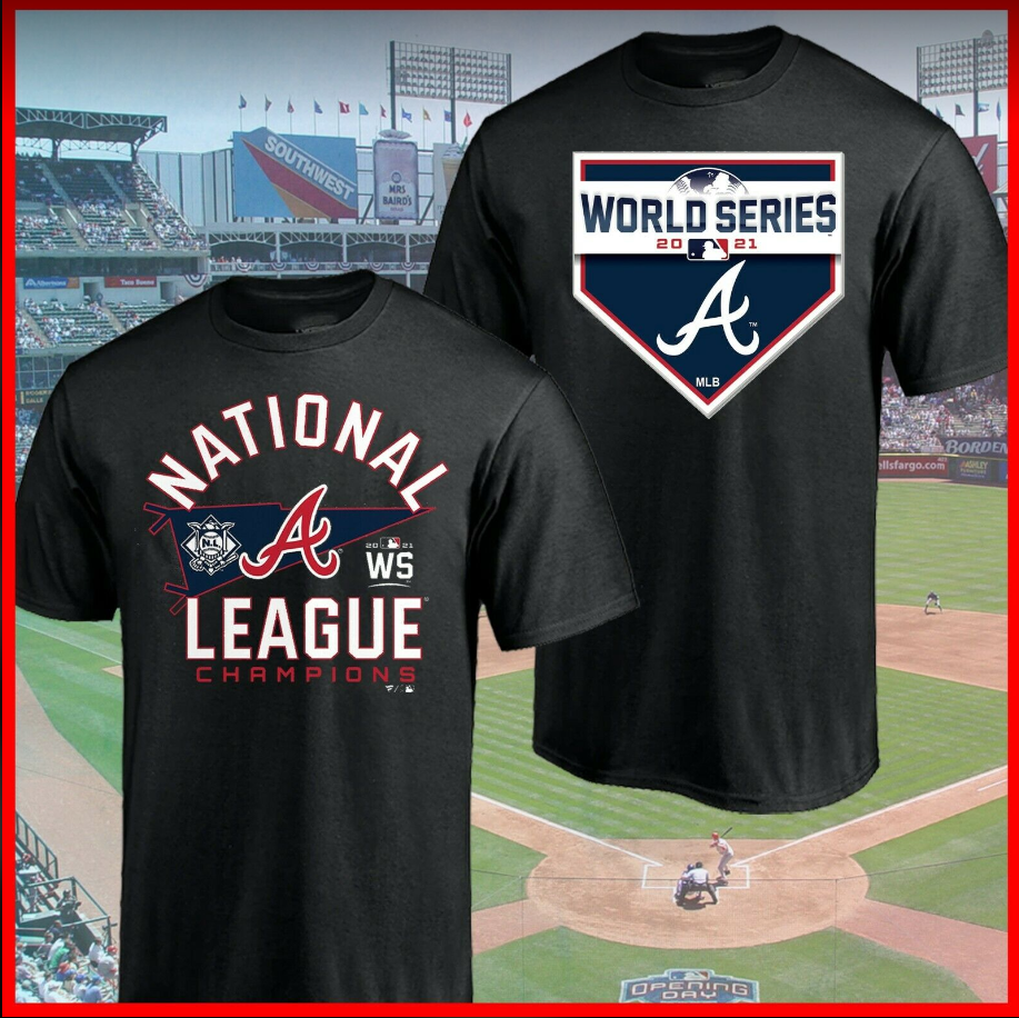 Atlanta Braves 2021 National League Champions Locker Room T-Shirt
