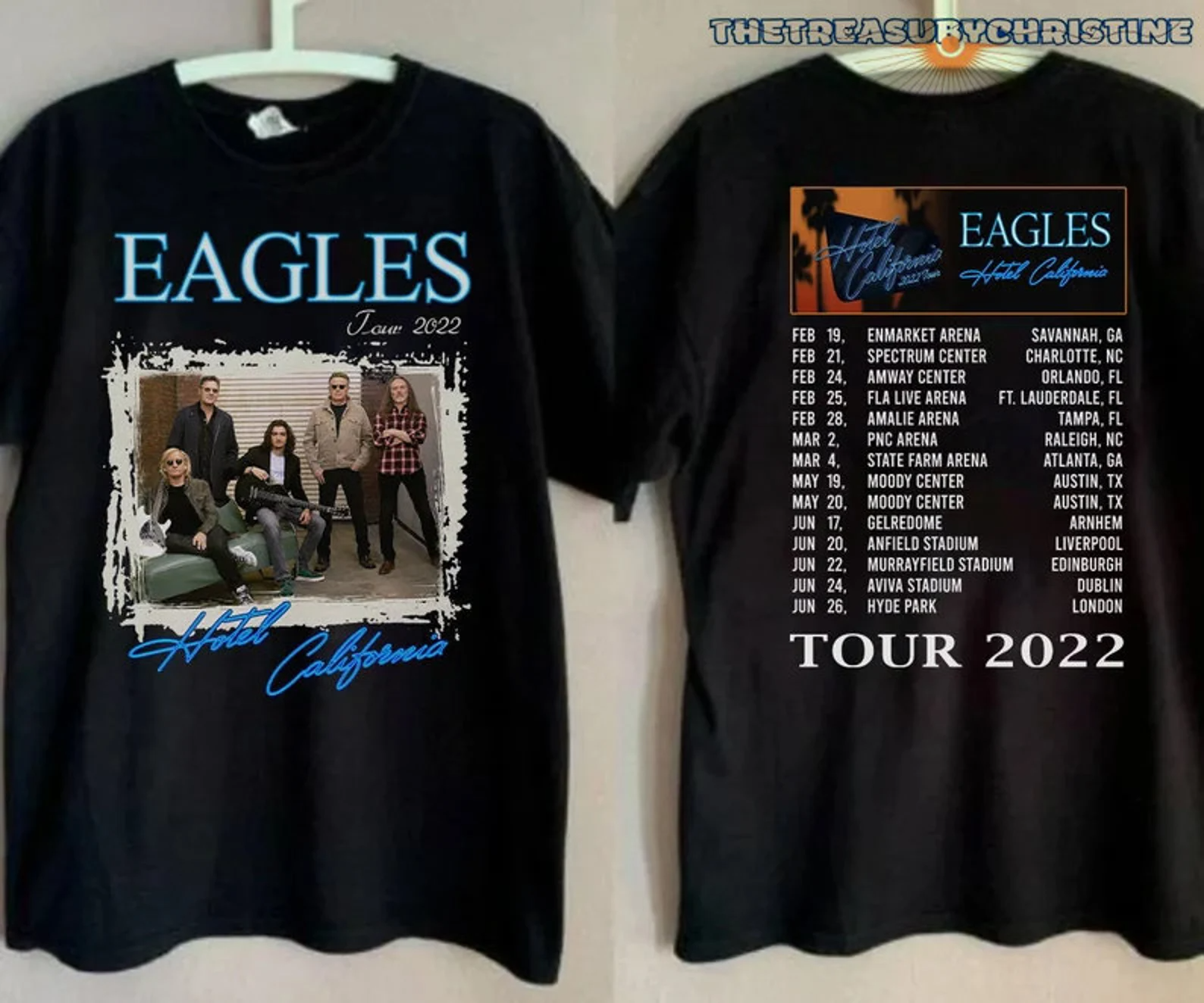 Eagles Hotel California Concert 2022 Tour T-Shirt
