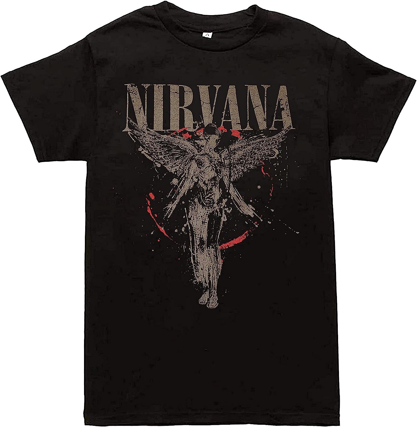 Nirvana in Utero Angel Splatter T-Shirt – Black (Medium)