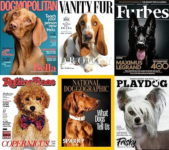 Personalized Dog Prints, Personalized Magazine Covers Poster, Pet Portraits, Custom Pet Art, Custom Dog Magazine CoverFramed Canvas Prints Home Decor Wall Art