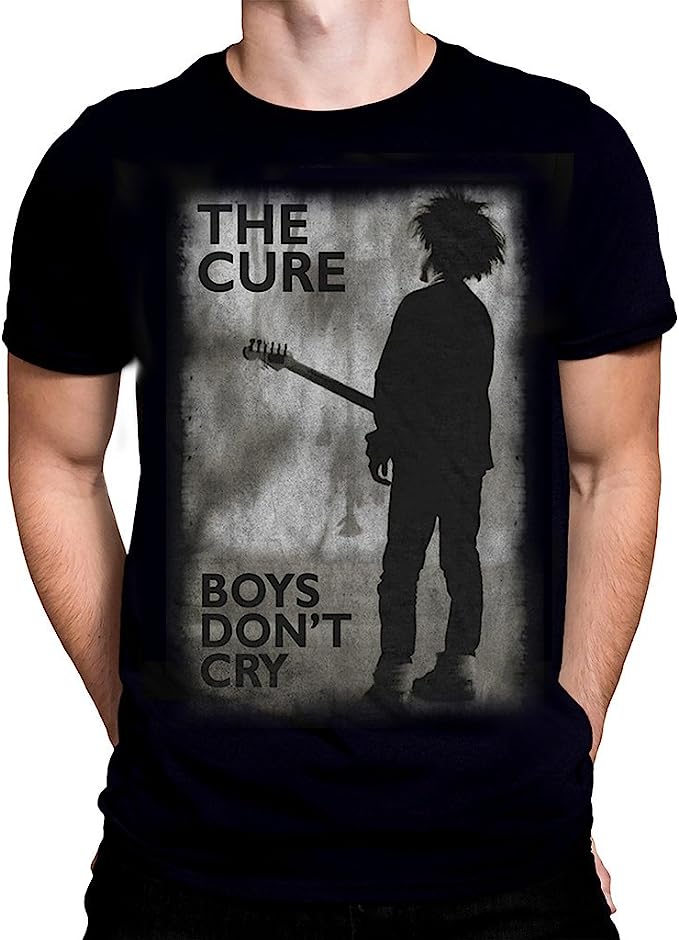 The Cure Rock Off Official Merchandise Boys Don’t Cry Rocker Biker Fashion Men’s Black Cotton Short Sleeve Crew T-Shirt