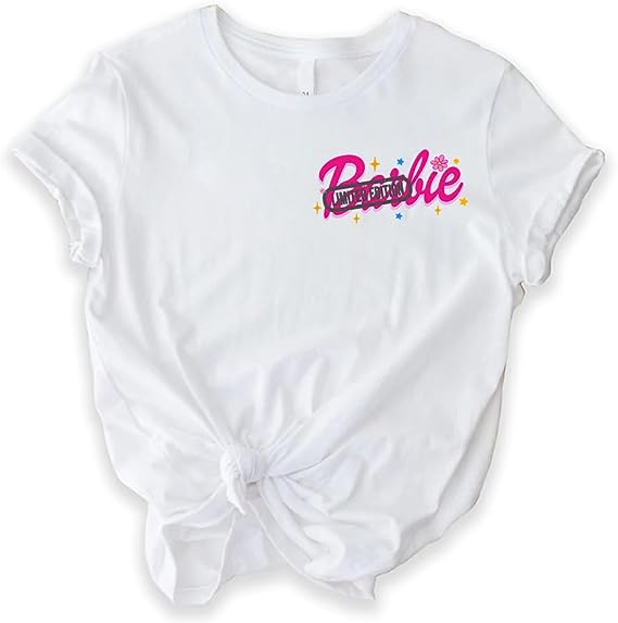 Maliboo Barbie, Cute Barbie (2side) T-Shirt, Come on Barbie (2side) T-Shirt, Let’s Go Party (2side) T-Shirt White