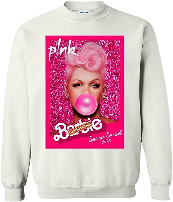 Pink Summer Carnival Barbie Sweatshirt, Pink Summer Concert Sweatshirt, Pink Tour Barb%ie Sweatshirt, Pink Badass Barbie Sweatshirt