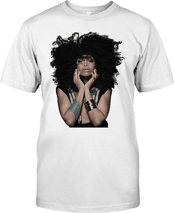 Erykah Retro Tshirt, Erykah Badu Graphic T-Shirt, Erykah Badu T-Shirt White