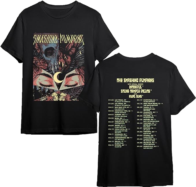 The Smashing Pumpkins Tour T-Shirt, The World is a Vampire Tour T-Shirt, The Smashing Pumpkins Tour Merch, The SMAshing Pumpkins Fan Gifts, The World is a Vampire Tour Merch