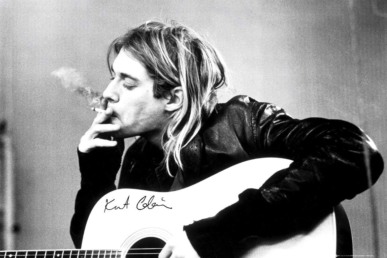 Kurt Cobain Smoking Poster (24×36)