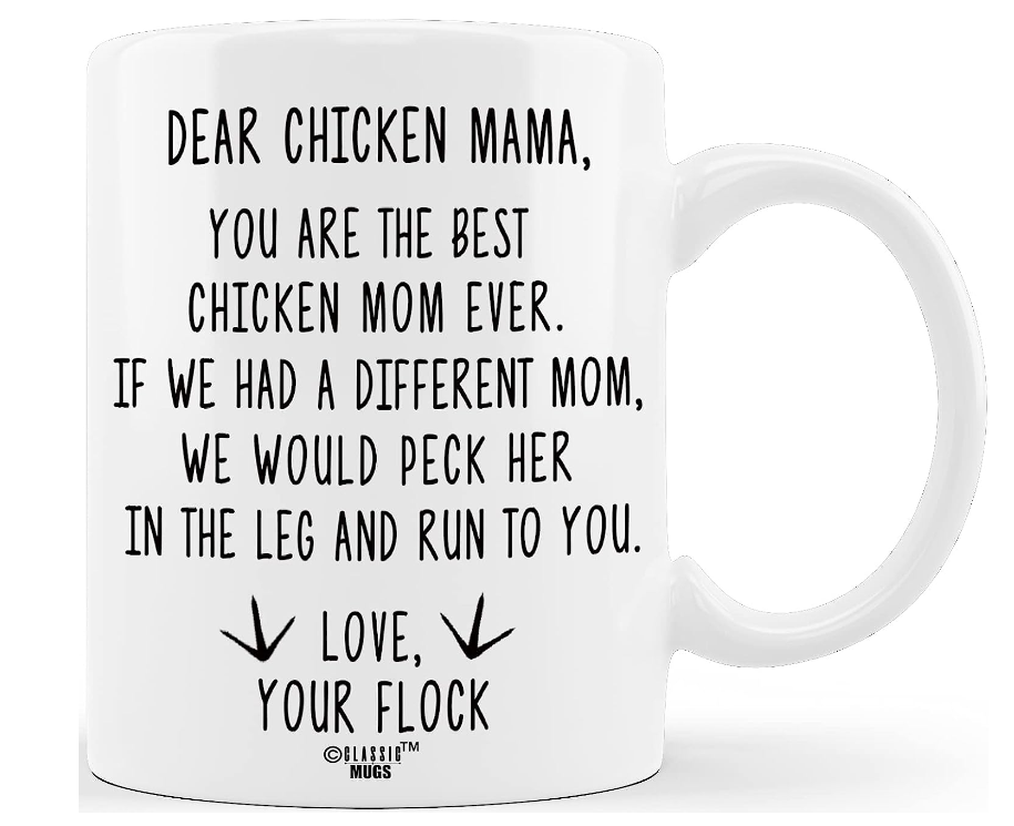 Dear Chicken Mama Ceramic Coffee Mug Funny Chicken Gifts for Women, Chicken Gifts, Chicken Lady, Chicken Mom, Chicken Mug, Chicken Mom Gift, Chicken Whisperer Birthday Christmas Novelty Gift Ideas
