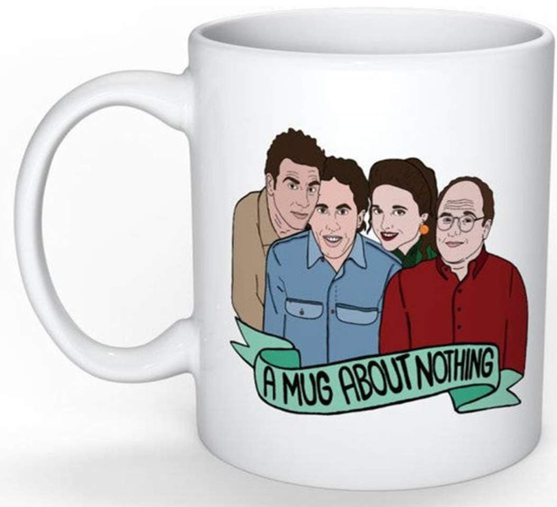SkyLine902 – Seinfeld Mug (Jerry Seinfeld, Elaine Benes, George Costanza, Cosmo Kramer, Larry David, Curb your Enthusiasm), 11oz Ceramic Coffee Novelty Mug/Cup