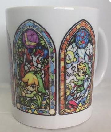 Cotton Cult The Legend of Zelda Stained Glass Design 11oz Ceramic Coffee Mug