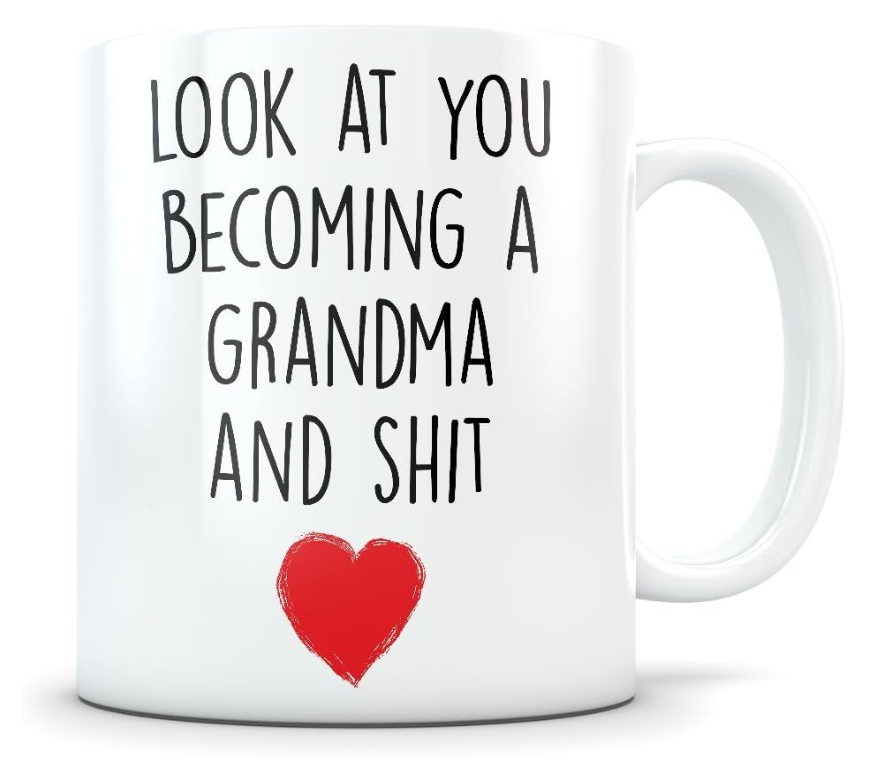New Grandma Mug – Funny Future Grandmother Gift For Her First Grandchild – Best Nana To Be Coffee Cup – Great Grandparents Pregnancy Reveal Idea