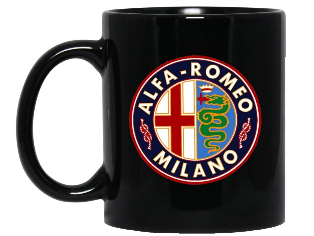 Antique Alfa, Romeo Classic Car Sign Mug, Family Ceramic Coffee Mugs Saying White 11Oz