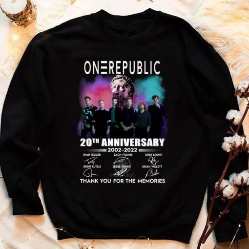 OneRepublic 20 Years 2002-2022 Thank You for The Memories Shirt Hoodie Sweatshirt Gift for Fan