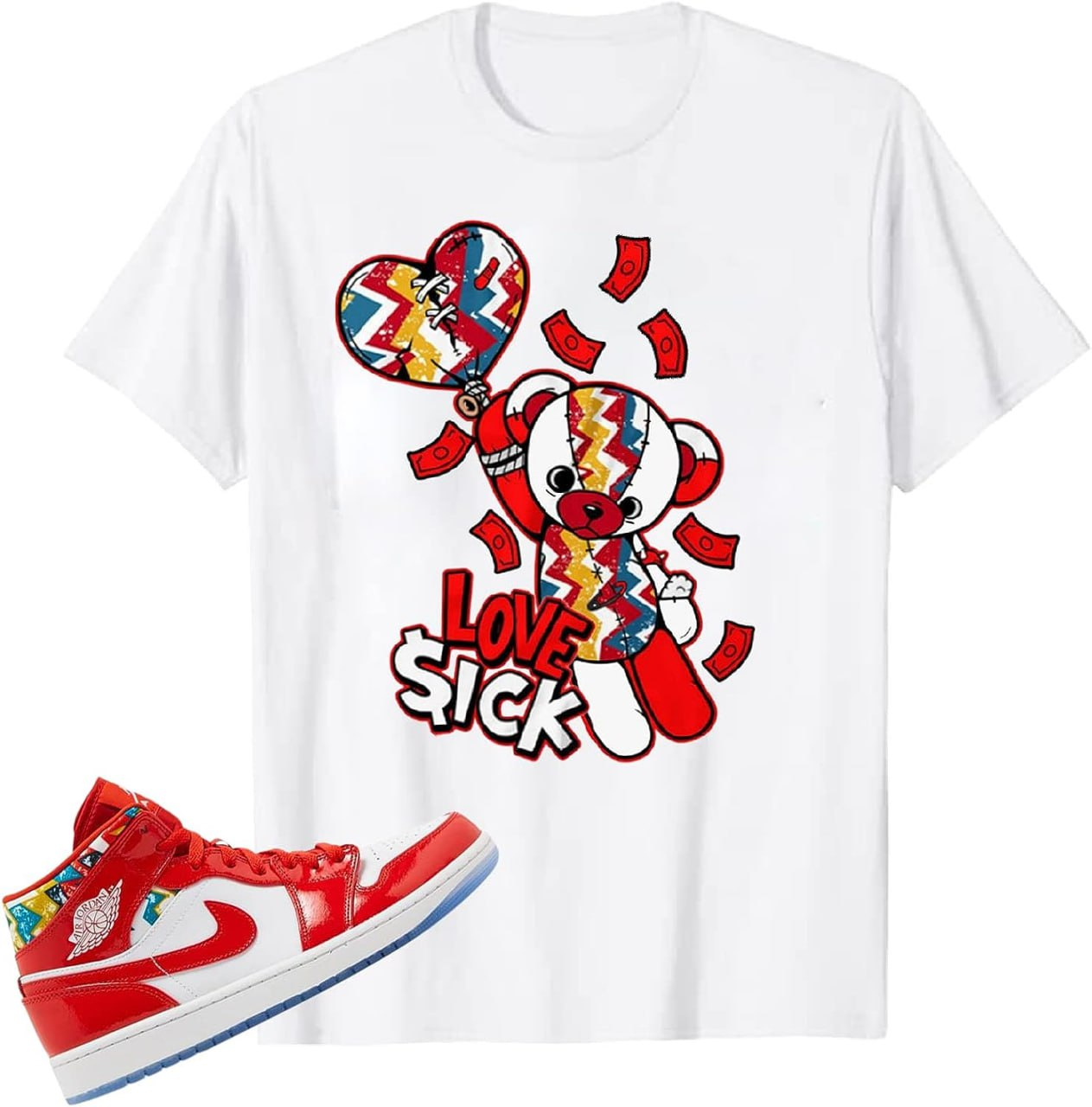 Love Sick Shirt to Match Jordan 1 Mid Se, Matching for Sneaker Jordan 1 Mid Se, Gift for Sneaker Jordan 1