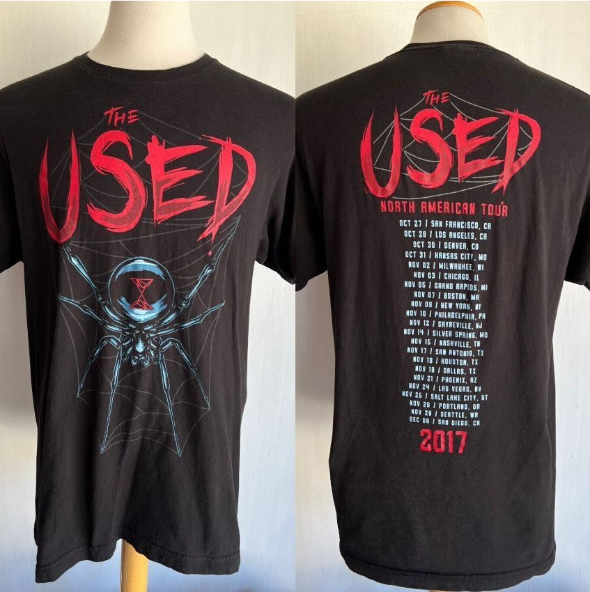 2 Side THE USED Official North American Tour-2 Side Shirt, Reprint Shirt for Fan