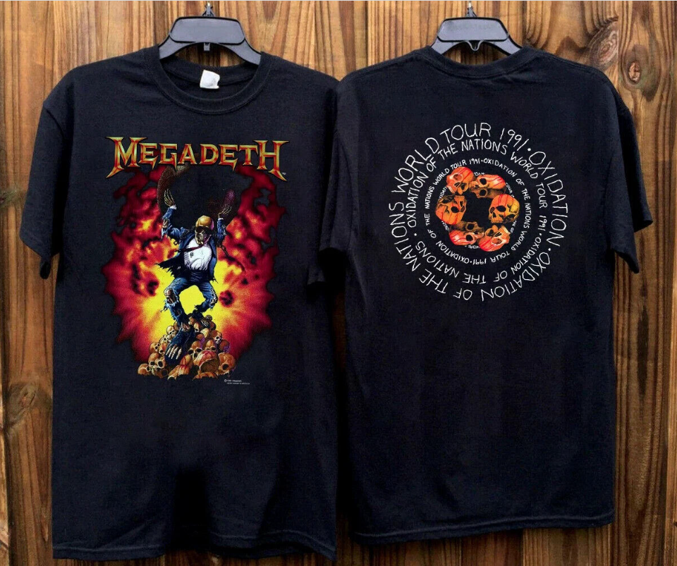 Megadeth Oxidation Of The Nations World Tour 1991 T-Shirt