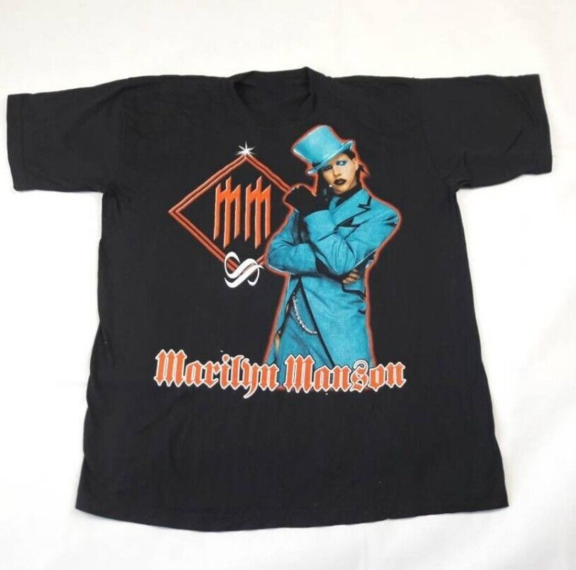 Vintage 1990 Marilyn Manson-Double Side T-shirt, Reprint Shirt for Fan