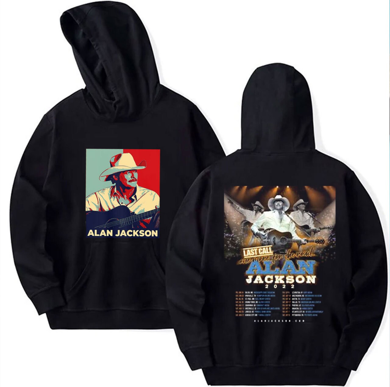 Alan Jackson Last Call One More for The Road Tour 2022 Shirt Hoodie Sweatshirt and Tank for Fan