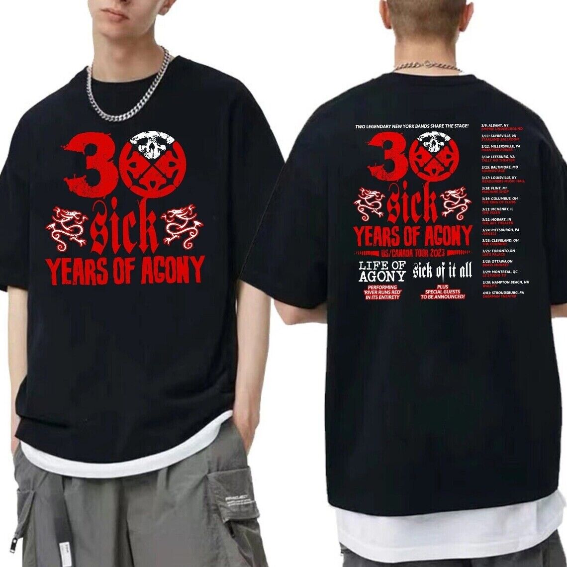 New Shirt 2023 for Fan / Life of Agony-Double Side-shirt,Size S-5XL