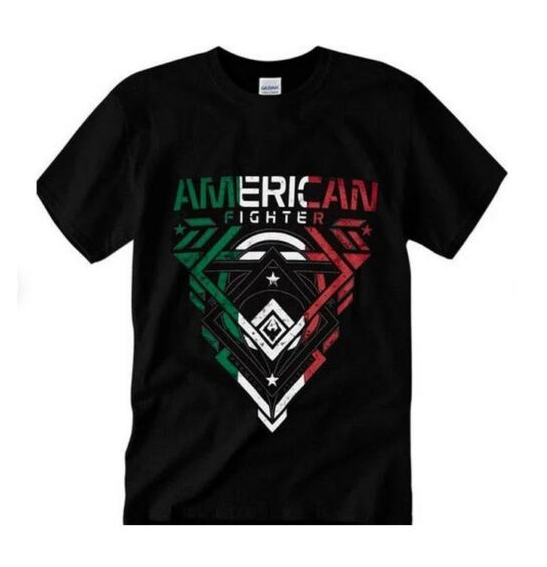American Fighter T-Shirt KENDLETON Black Mexico Regular Fighter shirt