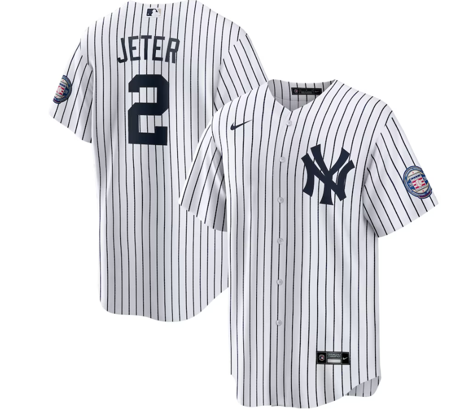 Men’s New York Yankees Derek Jeter 2020 Hall of Fame Induction Home Replica Play