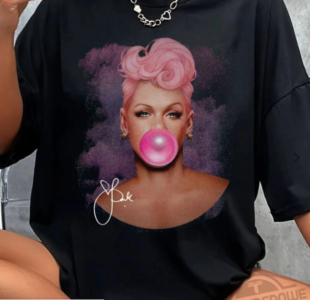 Pink Pink Singer Summer Carnival 2023 Tour T-Shirt, TrustFall Album Shirt, Pink Bubble GumShirt, Unisex Hoodie, Sweatshirt, Tshirt 2 Multi Color