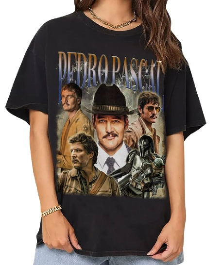 Vintage Pedro Pascal Retro Narco Portrait T Shirt Gift For The Last Of Us Fans Tee Sweatshirt Hoodie Tank Top Gift For Daughter