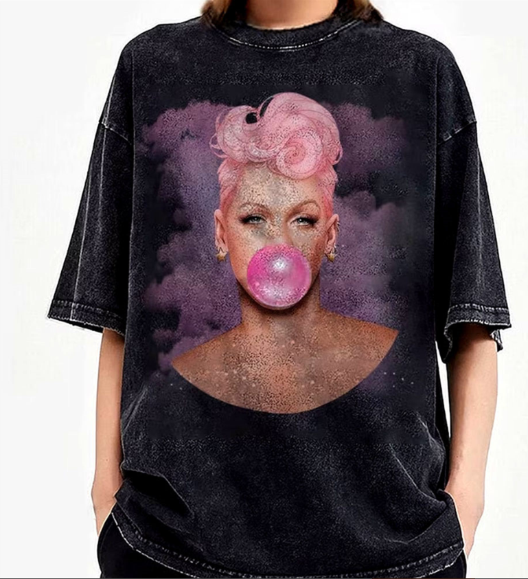 Pink Pink Singer Summer Carnival 2023 Tour T-Shirt, TrustFall Album Shirt, Pink Bubble GumShirt, Unisex Hoodie, Sweatshirt, Tshirt 2 Multi Color