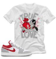 T.L Unisex T-shirt Match Air Jordan 1 “Low Light Smoke Grey Gym Red”