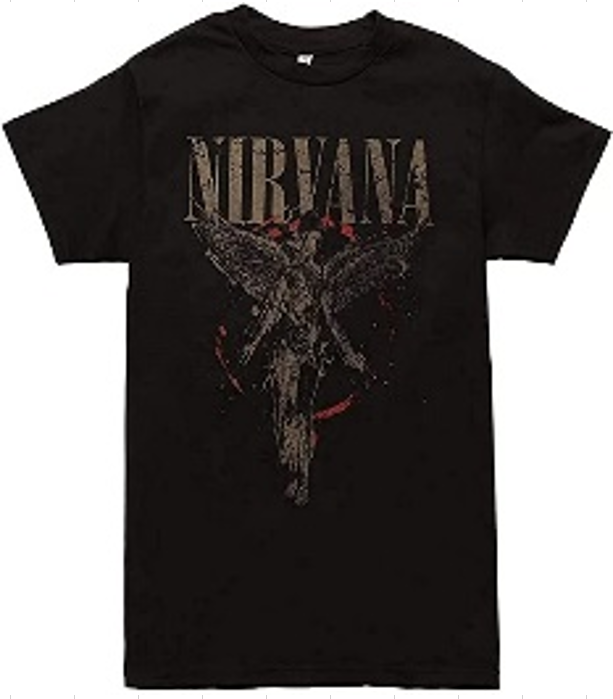 Nirvana in Utero Angel Splatter T-Shirt – Black