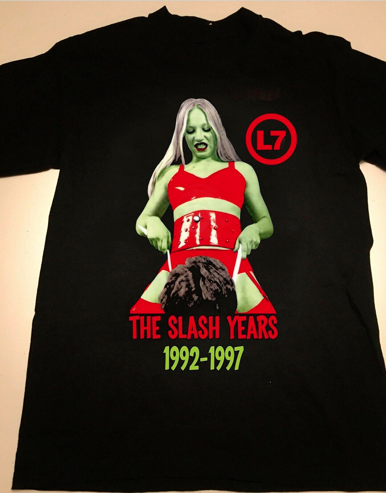 Vintage L7 Band 1992-1997 Rock Slash Years T-shirt Unisex Black Men
