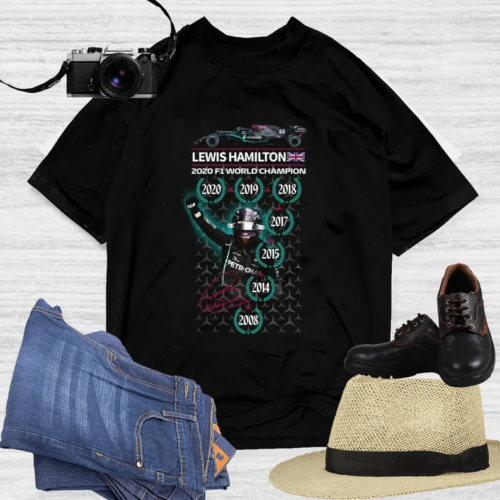 Lewis Hamilton Seven Time Formula 1 World Champion T-Shirt