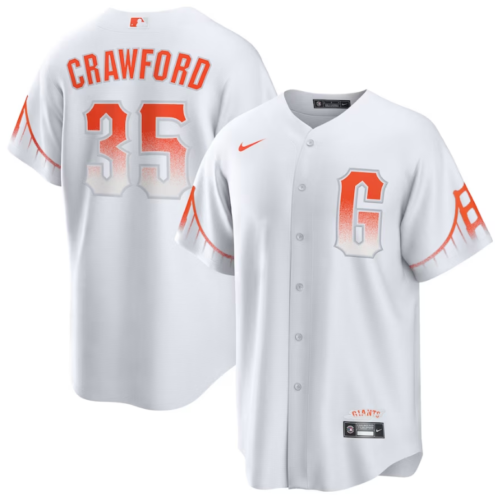 Men’s San Francisco Giants Brandon Crawford White City Connect Replica Play