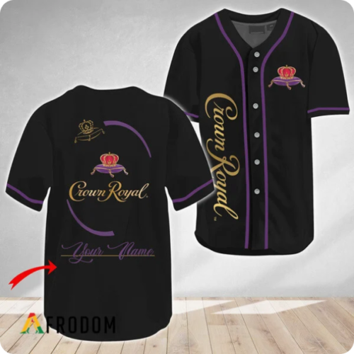 Personalized Black Crown Royal Baseball Jersey Size S-5XL