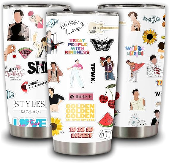 MURKUSA Insulated Stainless Steel Tumbler Harry Bottle Styles Family Vacuum Mug Coffee Travel Cup Tea With Lid Friend 20 Oz Tumblers Gifts For Father’s Mother’s Day Birthday Christmas Holidays, White