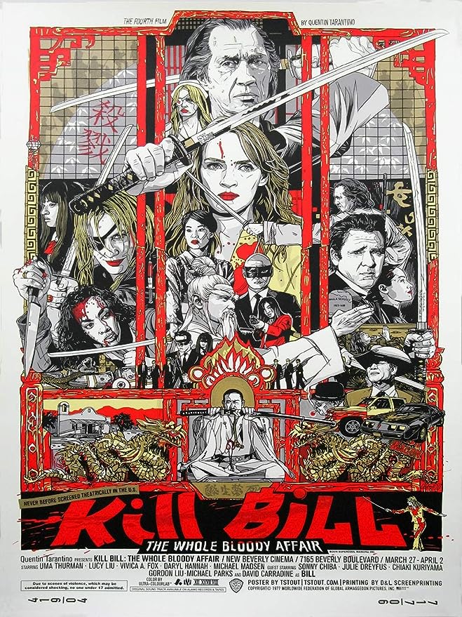 Kill Bill Movie Poster 18×24 Inches Frameless Art Wall Print