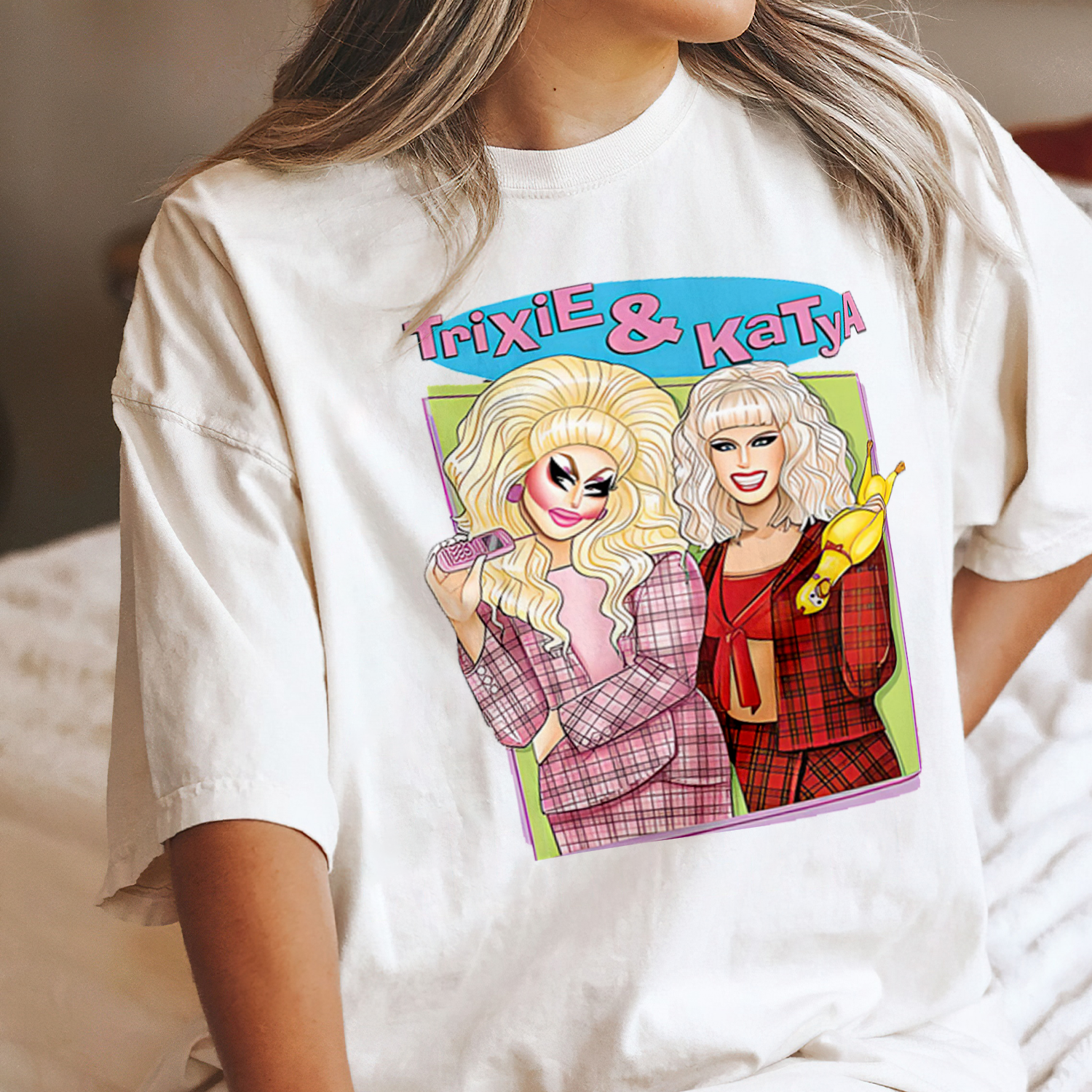The Trixie and Katya Show T Shirt Katya Zamolodchikova Trixie Mattel T-Shirt, Long Sleeve Shirt, Sweatshirt, Hoodie (Premium Design 5)