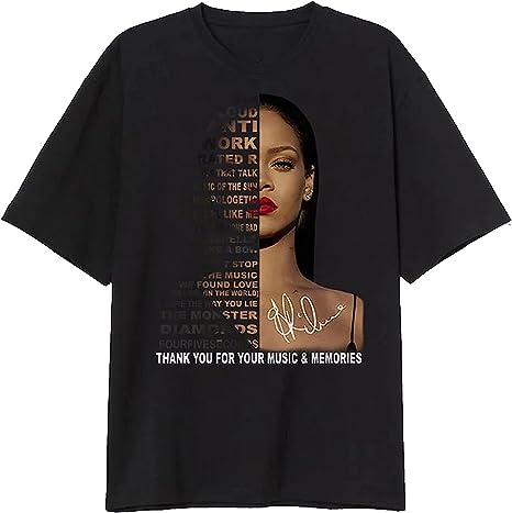 Rihanna T-Shirt, Rihanna Vintage 90’s Shirt, Hip Hop Rap Tour t Shirt, Rihanna Bad gal T-Shirt, Sweatshirt, Tank Top Black and White and Other