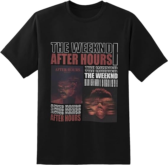 The Weeknd AFTER Hours Shirt, Hip Hop 90s Vintage Retro Graphic Tee Rap T-Shirt, Music Hoodie, Sweatshirt, Tank Top, Tee Black and White and Other