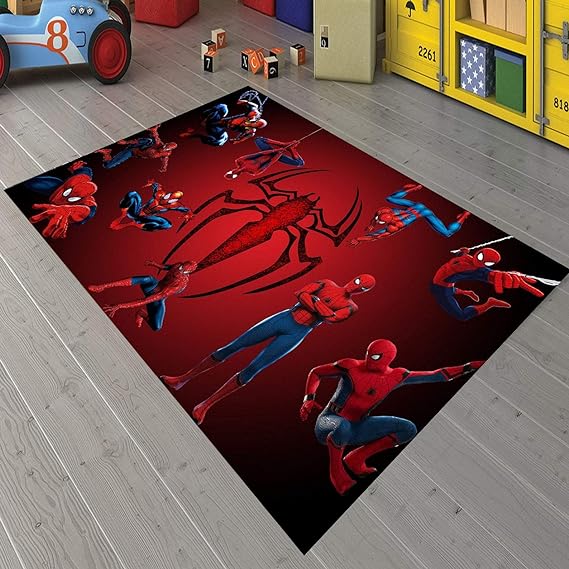 Super Hero Rug for Boys Bedroom Superheroes Films Movie Character Area Rug Superhero for Kids Room Rugs Bedroom Children Mat Carpet Classroom 2×3 3×5 4×6 ft – DCHome Decor 32
