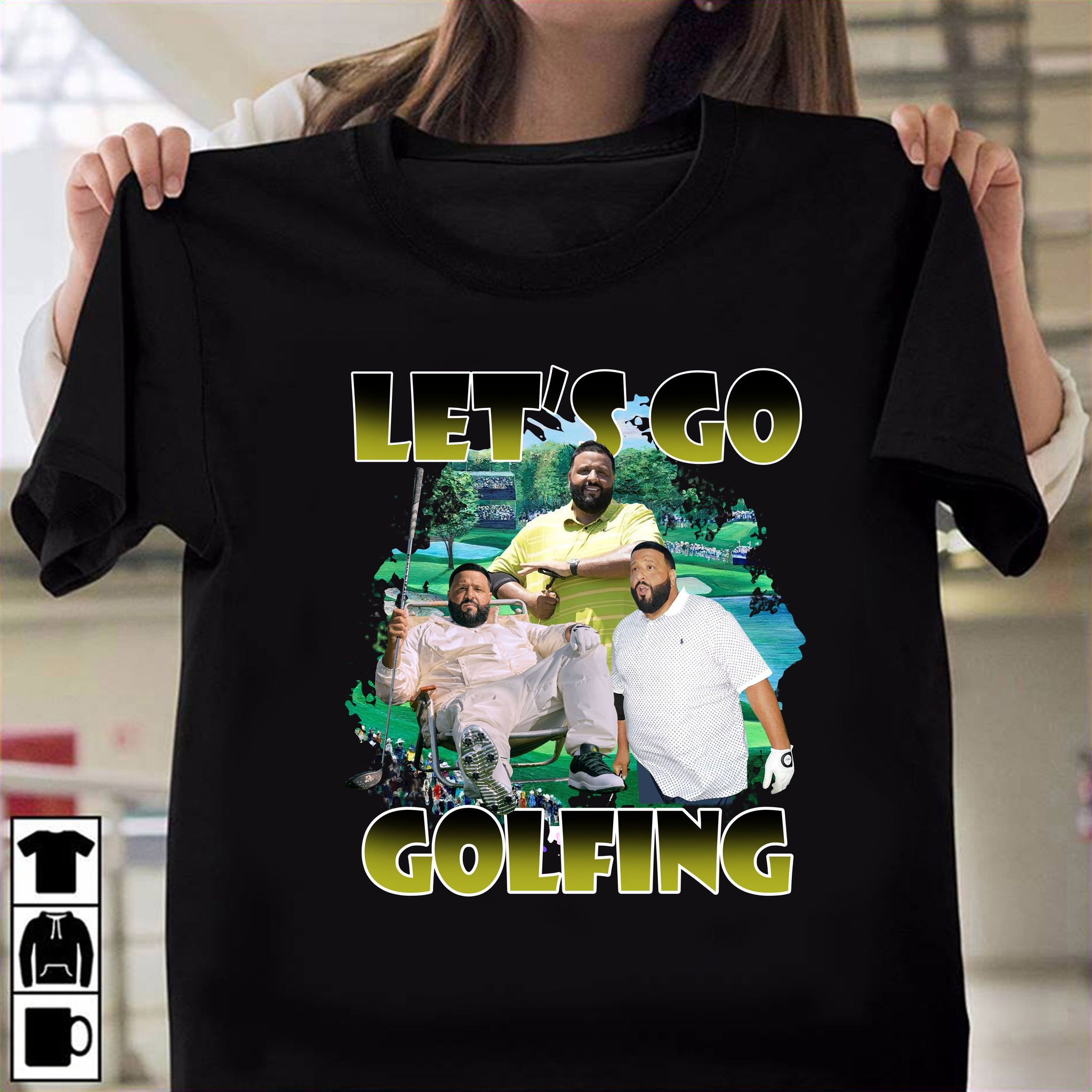 DJ Khaled T-Shirt, God Did T-Shirt, DJ Khaled Golfing T-Shirt, DJ Khaled Homage T-Shirt, Let’s Go Golfing DJ Khaled T-Shirt Black