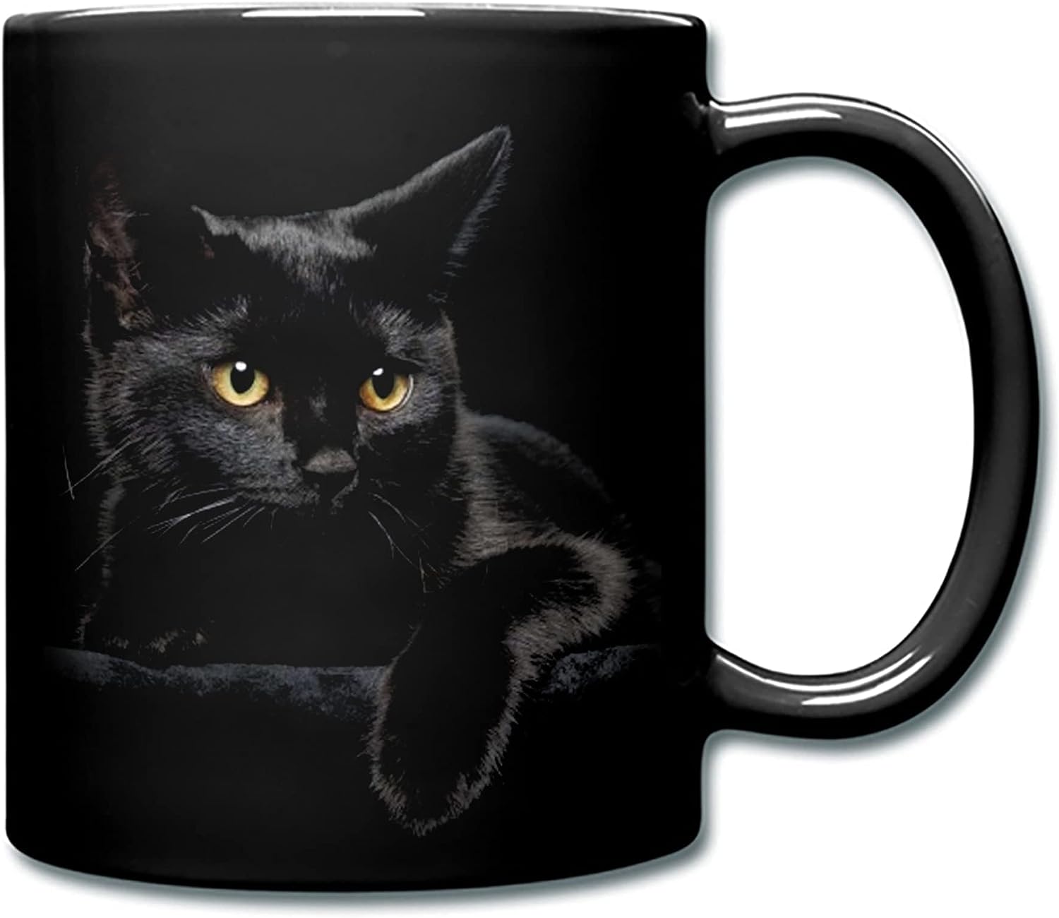 Black Cat – Ceramic Funny Coffee Mug – Perfect Cat Lover Gift – Cute Present – Great Birthday or Valentines Surprise (11oz)