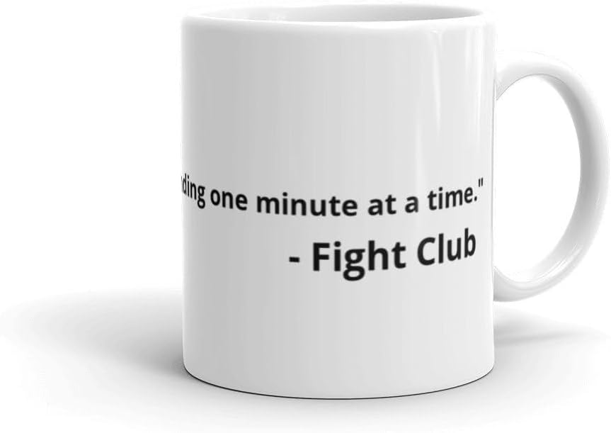 Fight Club This Is Your Life Mug Coffee Mug Gift Tyler Durden Edward Norton Movie Quote Quotes Funny Fight Birthday Coffee Cup Premium Quality Printed Coffee Mug, Comfortable to Hold, Unique