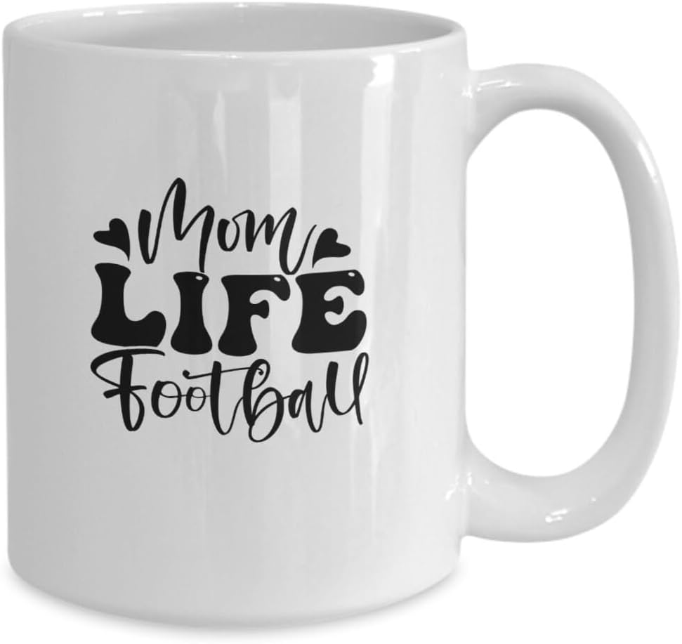 Mom Life Mug Football Mom Mug Gift for Sports Mom Mom Football Gift Sports Parent Gift Mum Life Mug Mother’s Day Gift Premium Quality Printed Coffee Mug, Comfortable to Hold, Unique Gifting Ideas