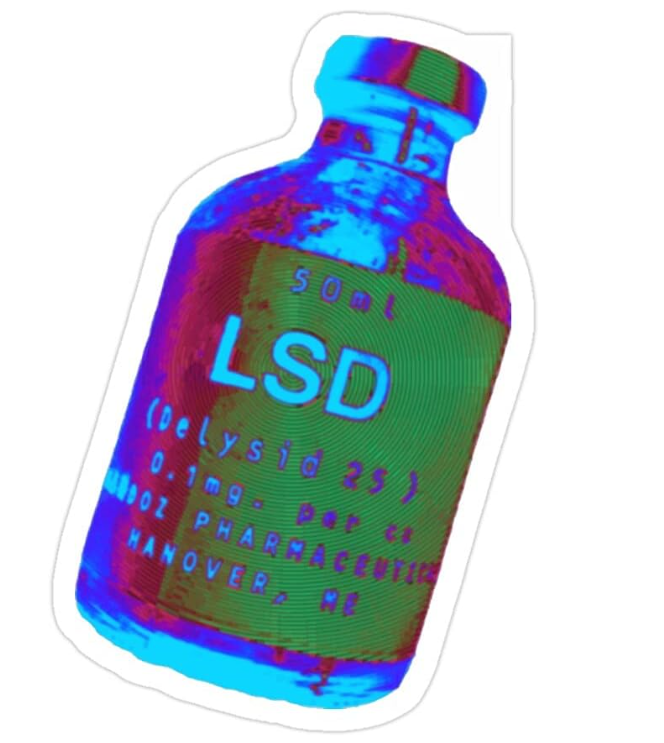 (3 PCs/Pack) Stickers LSD 3×4 Inch Vinyl Waterproof Decals for Wall Laptop Bike Car Bumper Helmet Water Bottle