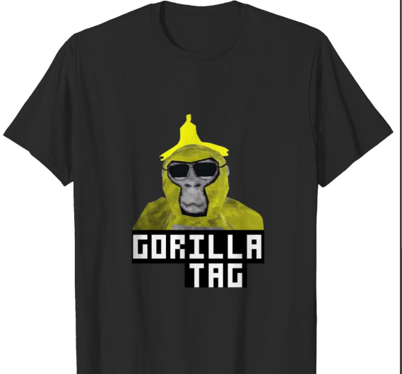 TEEWORLD Gorilla Tag Party Time Merch Unisex Hoodie Tee T-Shirt G500 5.3 oz. T-Shirt Black