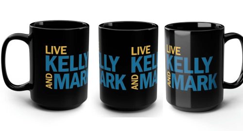 Live Kelly and Mark Mug Funny Black Glossy Coffee Mug, Gift For Family, Chirstmas